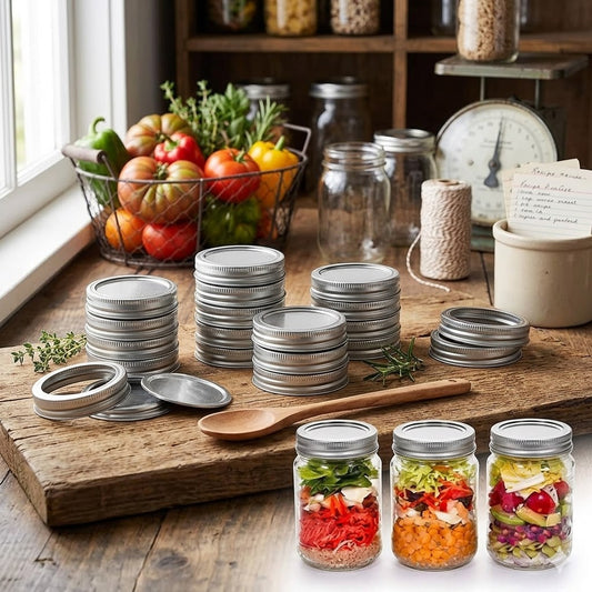 16Pcs Wide Mouth Mason Jar Lids
